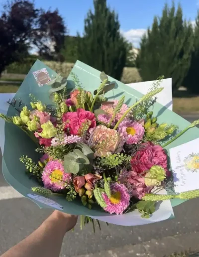 bouquet anniversaire rose peche livraison fleurs fraiches poitiers