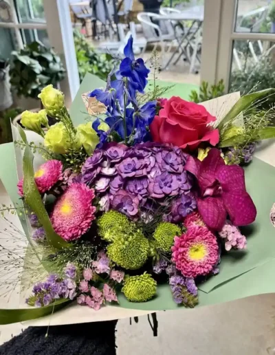 bouquet hortensia violet rose fuchsia livraison fleuriste poitiers